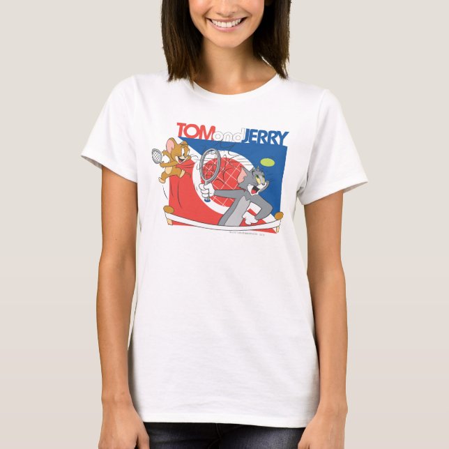 Tom and Jerry Tennis Stars 4 T-Shirt (Front)