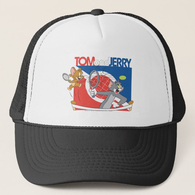 Tom and Jerry Tennis Stars 4 Trucker Hat (Front)
