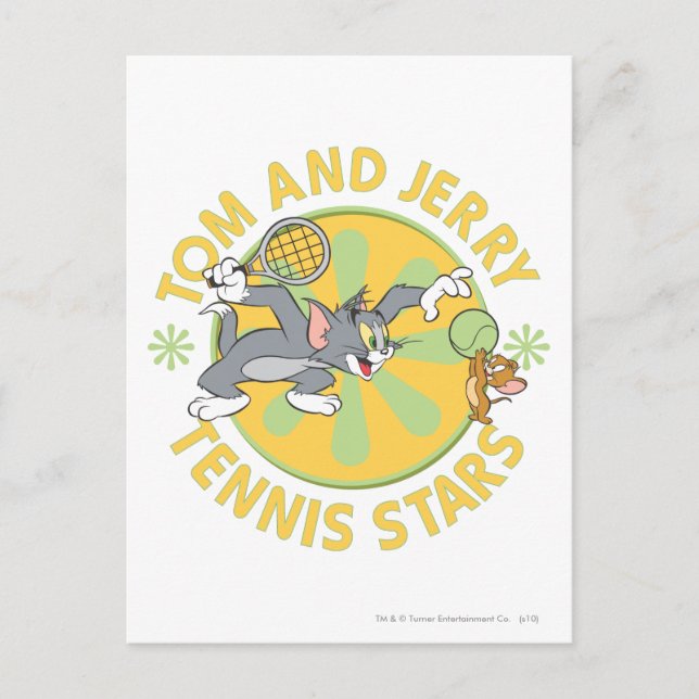 Tom and Jerry Tennis Stars 5 Postcard (Front)