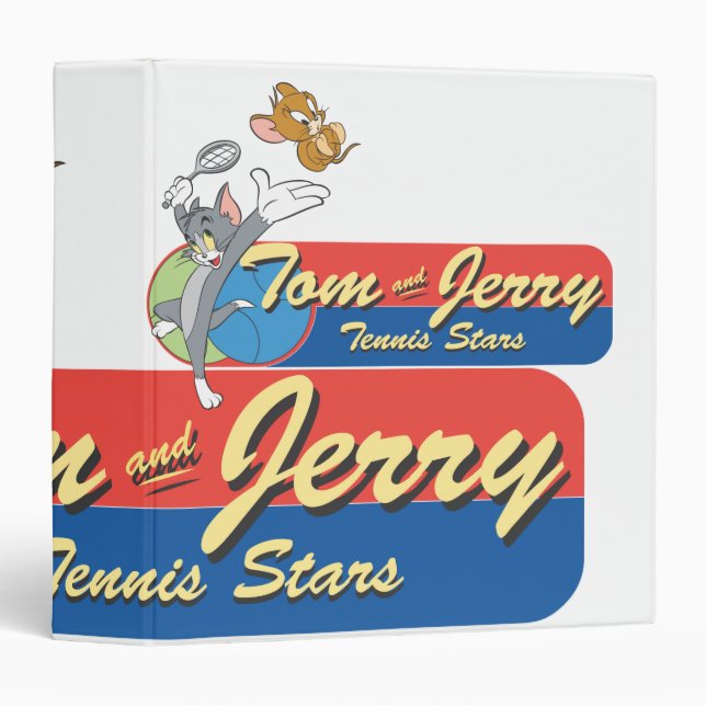 Tom and Jerry Tennis Stars 6 3 Ring Binder (Front/Spine)