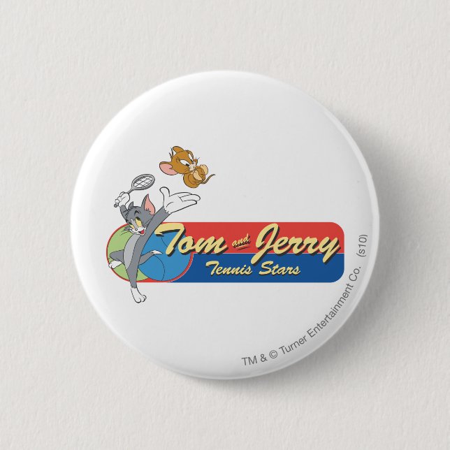 Tom and Jerry Tennis Stars 6 Button (Front)