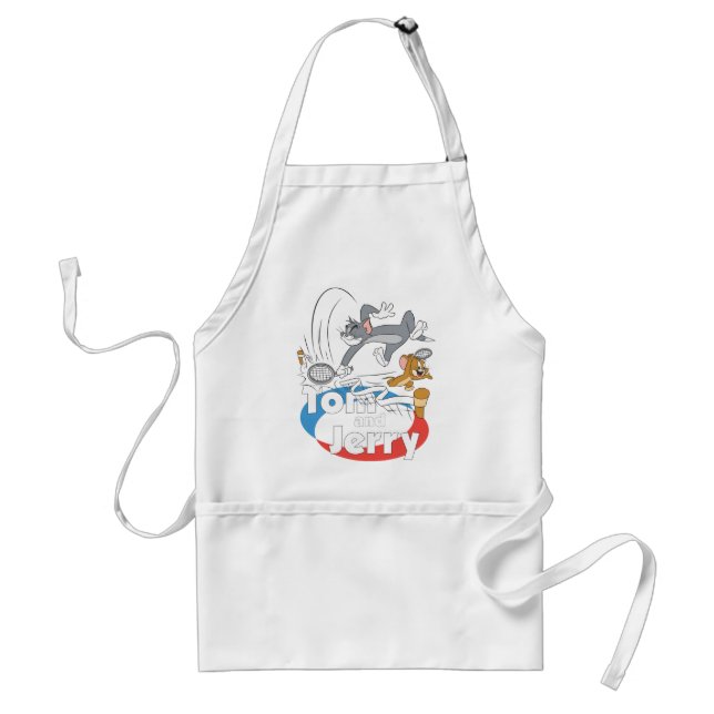 Tom and Jerry Tennis Stars 7 Adult Apron (Front)