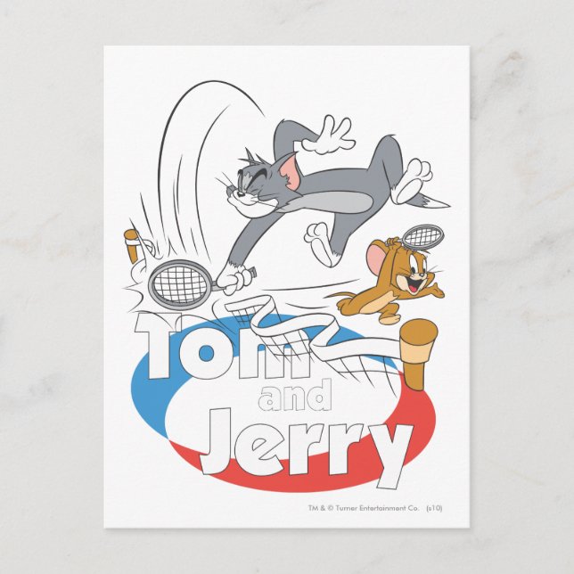 Tom and Jerry Tennis Stars 7 Postcard (Front)