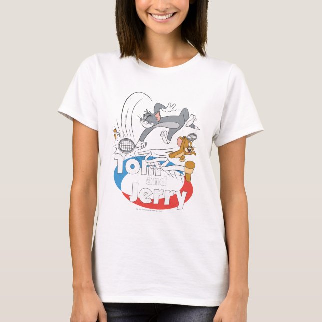 Tom and Jerry Tennis Stars 7 T-Shirt (Front)