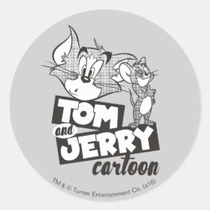 Tom And Jerry Tom And Jerry Cartoon Classic Round Sticker