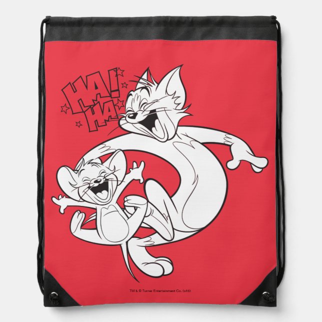 Tom And Jerry | Tom And Jerry Laughing Drawstring Bag (Front)