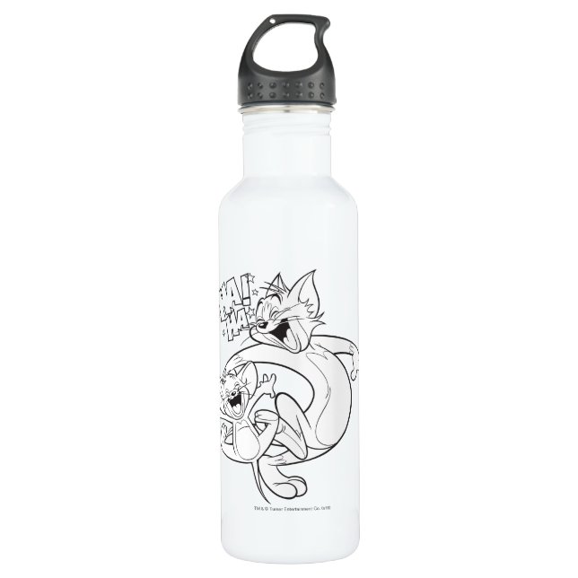 Tom And Jerry | Tom And Jerry Laughing Stainless Steel Water Bottle (Front)