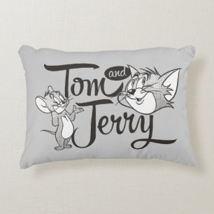 Tom And Jerry   Tom And Jerry Looking Sweet Accent Pillow