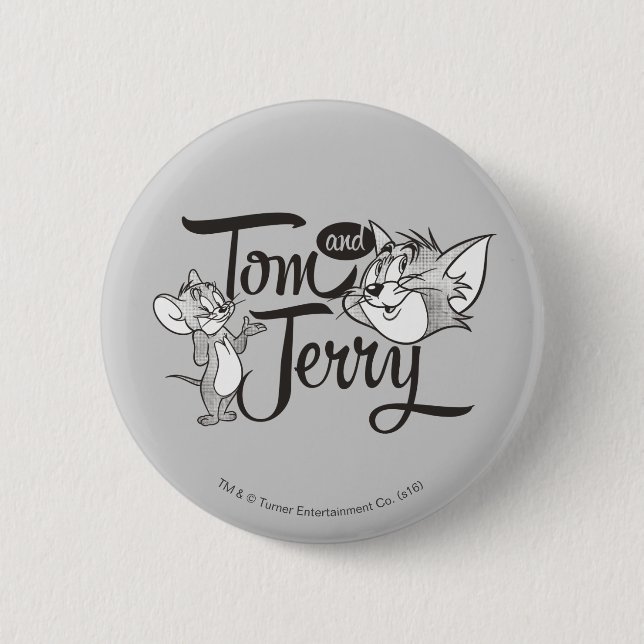 Tom And Jerry | Tom And Jerry Looking Sweet Pinback Button (Front)
