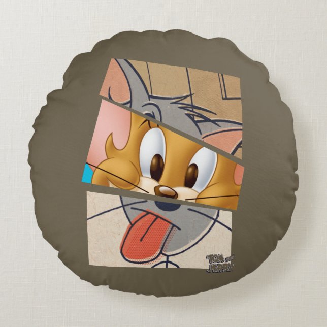 Tom And Jerry | Tom And Jerry Mashup Round Pillow (Front)