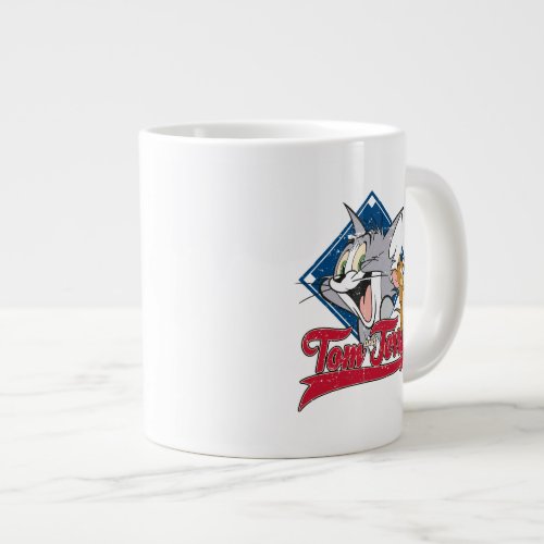 Tom And Jerry  Tom And Jerry On Baseball Diamond Giant Coffee Mug