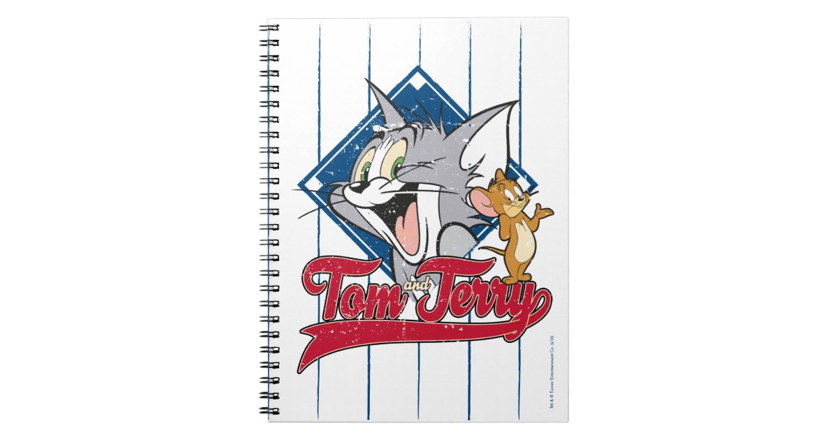 Tom And Jerry | Tom And Jerry On Baseball Diamond Notebook | Zazzle