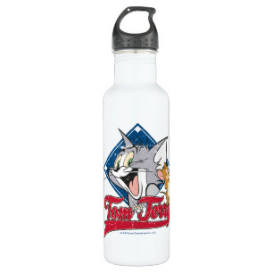 Tom And Jerry   Tom And Jerry On Baseball Diamond Stainless Steel Water Bottle