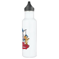 Insulated Water Bottle Stainless Steel Water Bottles Metal Water Bottle,  Blue Ocean Shark Cruise Ship Cartoon