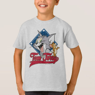Tom And Jerry Tom And Jerry On Baseball Diamond T-Shirt
