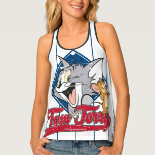 Tom And Jerry Tom And Jerry On Baseball Diamond Tank Top