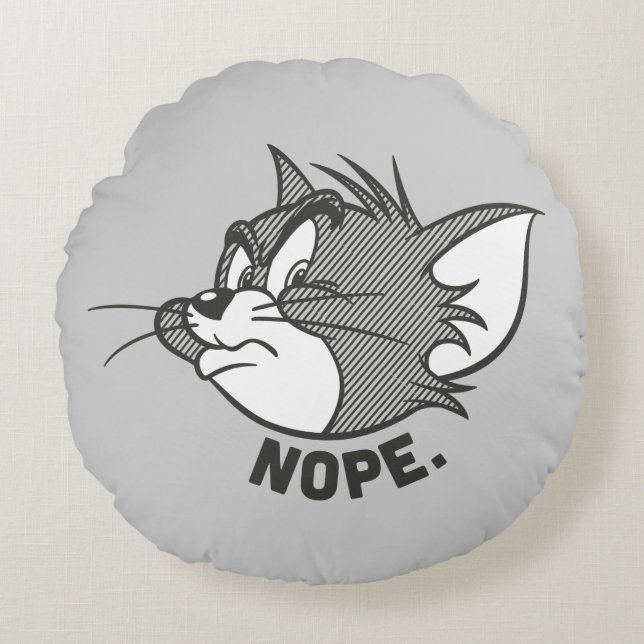 Tom And Jerry | Tom Says Nope Round Pillow (Front)