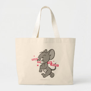 Tom and Jerry Tough Mouse 3 Large Tote Bag