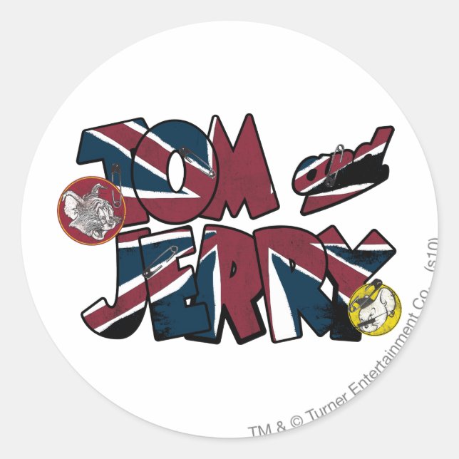 Tom and Jerry UK Overload 2 Classic Round Sticker (Front)