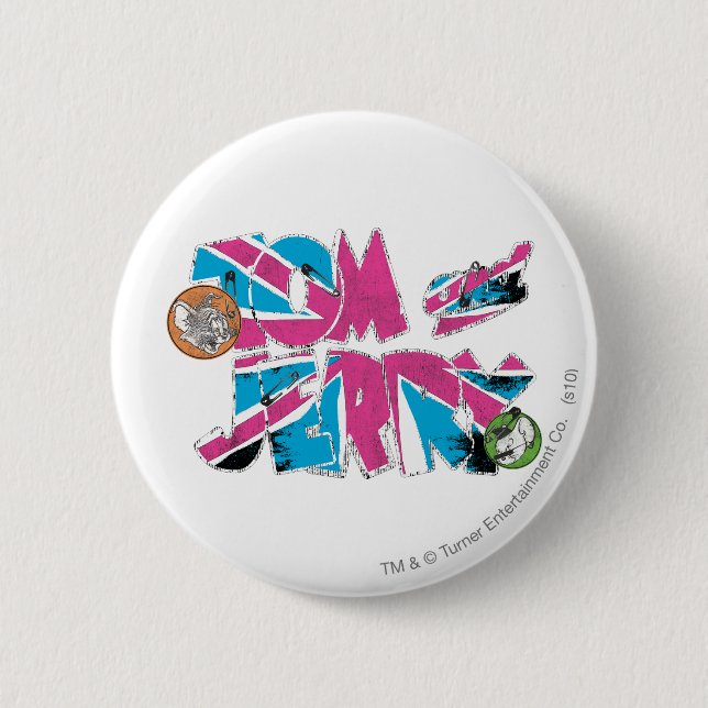 Tom and Jerry UK Overload Pinback Button (Front)