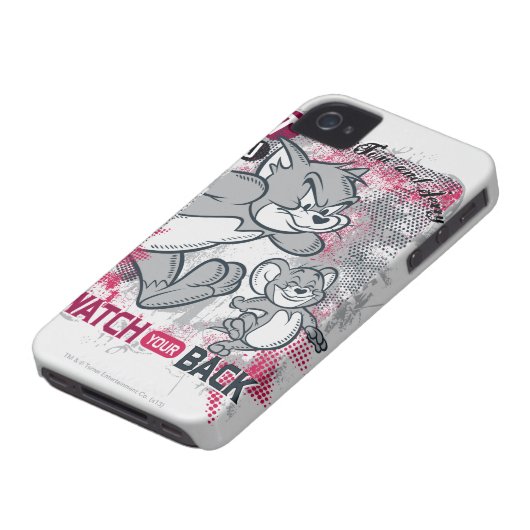 Tom and Jerry Watch Your Back Case-Mate iPhone Case (Bottom)