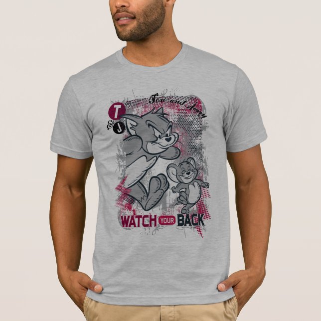 Tom and Jerry Watch Your Back T-Shirt (Front)
