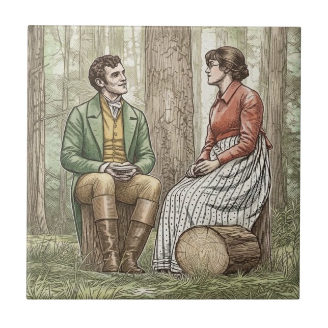 Tom and Mary from "The Other Bennet Sister" Ceramic Tile (Front)