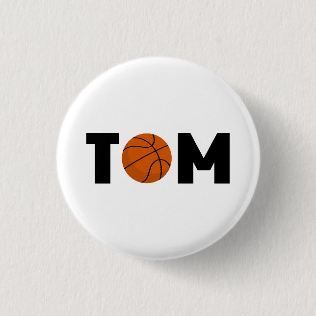 Tom Basketball Button (Front)