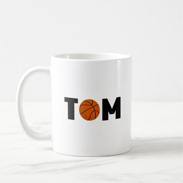 Tom Basketball Coffee Mug (Left)