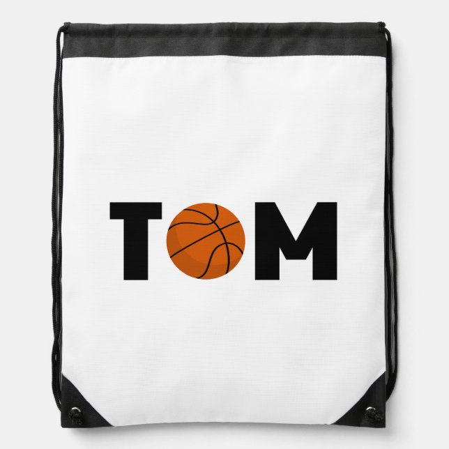 Tom Basketball Drawstring Bag (Front)