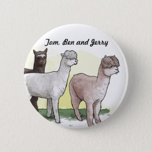 Tom, Ben and Jerry badge Pinback Button