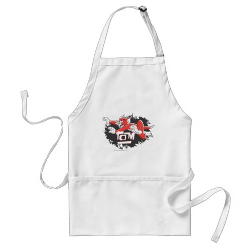 Tom Black and Red Logo Adult Apron