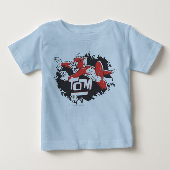 Tom Black and Red Logo Baby T-Shirt (Front)