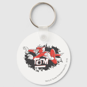 Tom Black and Red Logo Keychain