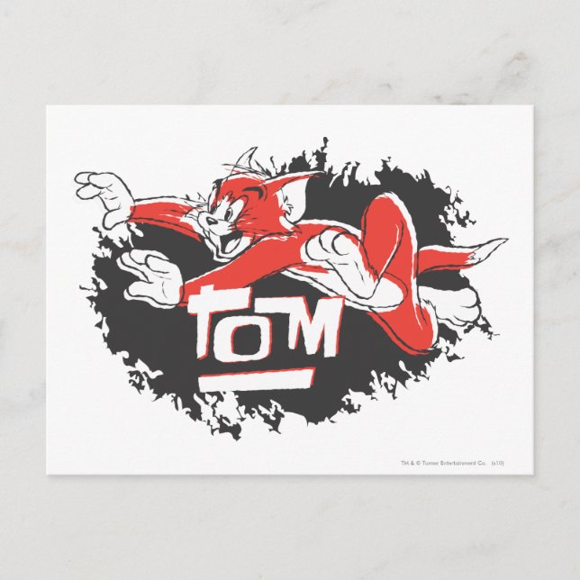 Tom Black and Red Logo Postcard (Front)