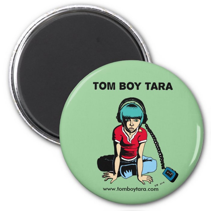 Tom Boy Tara Earphones Fridge Magnets