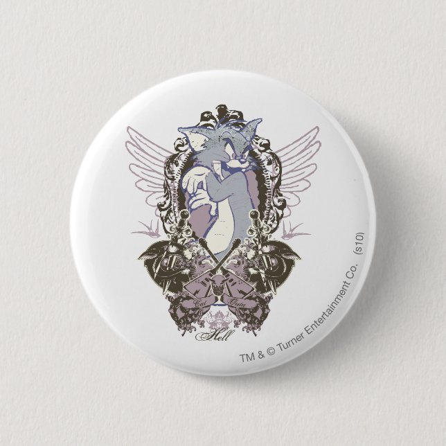 Tom Cat Outa Hell Button (Front)