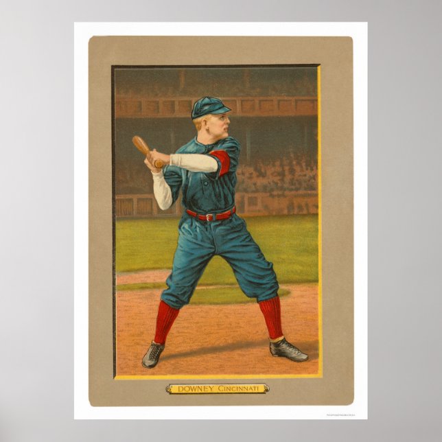 Tom Downey Reds Baseball 1911 Poster (Front)
