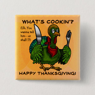 Tom Foolery Funny Thanksgiving Pin