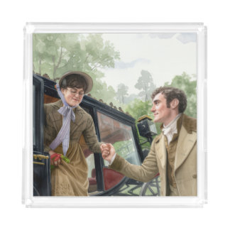 Tom handing Mary out of a carriage Acrylic Tray