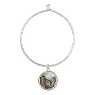 Tom handing Mary out of a carriage Bangle Bracelet