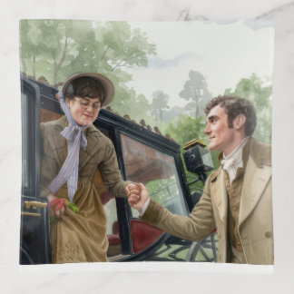 Tom handing Mary out of a carriage Trinket Tray