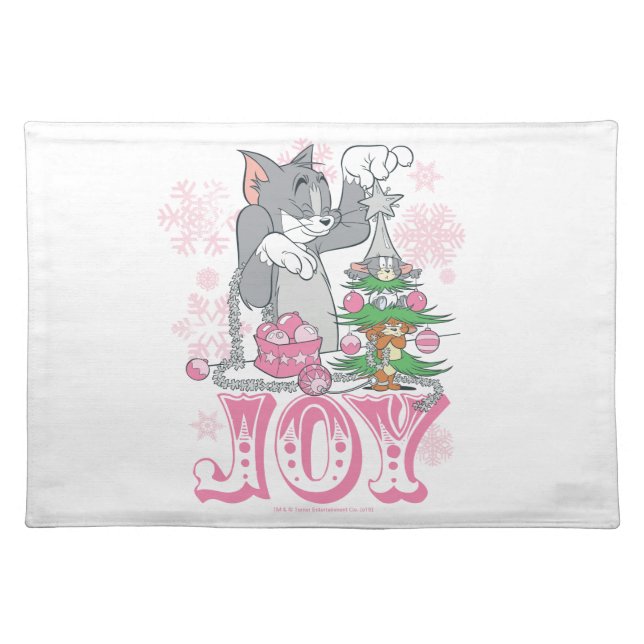 Tom, Jerry, and Nibbles Decorating Joy Cloth Placemat (Front)