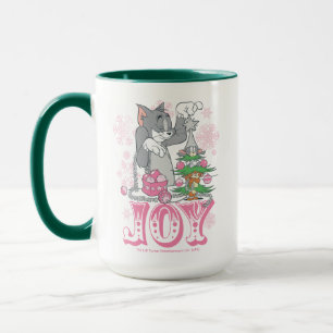 Tom, Jerry, and Nibbles Decorating Joy Mug