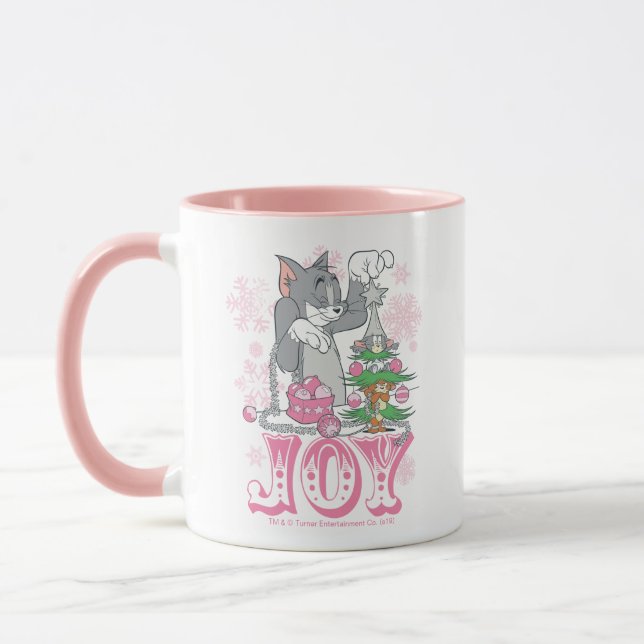 Tom, Jerry, and Nibbles Decorating Joy Mug (Left)