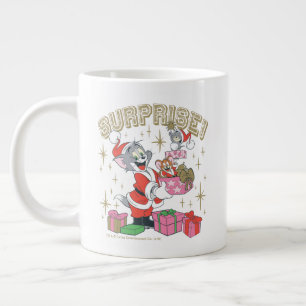 Tom, Jerry, and Nibbles Holiday Surprise Giant Coffee Mug
