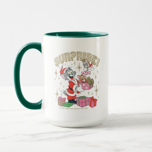 Tom Jerry and Nibbles Holiday Surprise Mug