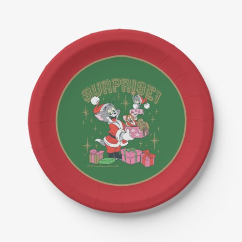 Tom Jerry and Nibbles Holiday Surprise Paper Plates