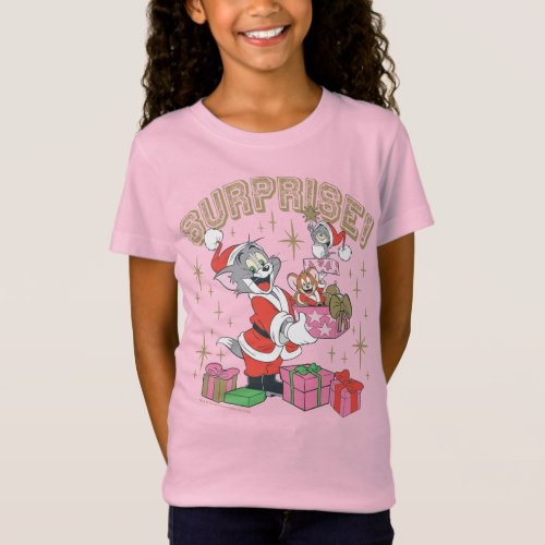 Tom Jerry and Nibbles Holiday Surprise T_Shirt
