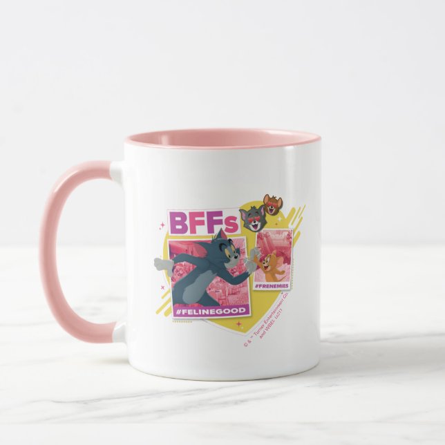 Tom & Jerry BFFs Photo Emoji Collage Mug (Left)